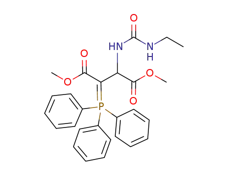 Molecular Structure of 1228602-33-2 (dimethyl 2-{[(methylamino)carbonyl]amino}-3-(1,1,1-triphenyl-λ5-phosphanylidene)succinate)