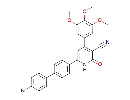 Molecular Structure of 1231255-64-3 (6-(4'-bromobiphenyl-4-yl)-2-oxo-4-(3,4,5-trimethoxyphenyl)-1,2-dihydropyridine-3-carbonitrile)