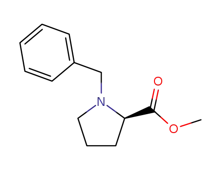 Molecular Structure of 113304-84-0 ((R)-Methyl 1-benzylpyrrolidine-2-carboxylate)
