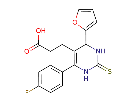 3-(6-(4-fluorophenyl)-4-(furan-2-yl)-2-thioxo-1,2,3,4-tetrahydropyrimidin-5-yl)propanoic acid
