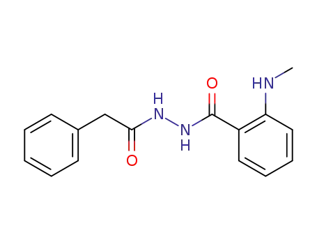 Molecular Structure of 30907-73-4 (2-(methylamino)-N'-(2-phenylacetyl)benzohydrazide)