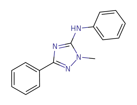 Molecular Structure of 166320-34-9 (1H-1,2,4-Triazol-5-amine, 1-methyl-N,3-diphenyl-)