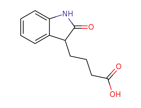 Molecular Structure of 2971-18-8 (4-(2-OXO-2,3-DIHYDRO-1H-INDOL-3-YL)BUTANOIC ACID)