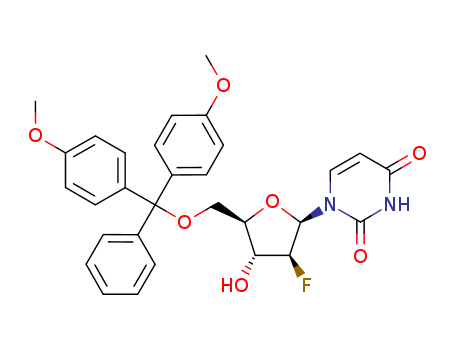 1-[5-O-[Bis(4-methoxyphenyl)phenylmethyl]-2-deoxy-2-fluoro-β-D-arabinofuranosyl]-2,4(1H,3H)-pyrimidinedione cas no. 144822-63-9 98%
