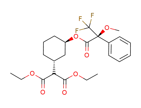 diethyl 2-((1R,3R)-3-((S)-3,3,3-trifluoro-2-methoxy-2-phenylpropanoyloxy)cyclohexyl)malonate