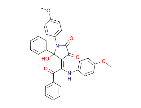 (4Z)-5-hydroxy-1-(4-methoxyphenyl)-4-[1-(4-methoxyphenylamino)-2-oxo-2-phenylethylidene]-5-phenylpyrrolidine-2,3-dione