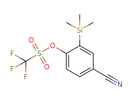 trifluoromethanesulfonic acid 4-cyano-2-trimethylsilanyl-phenyl ester