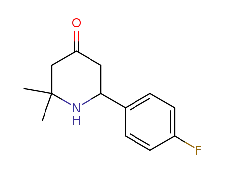 Molecular Structure of 2267-97-2 (6-(4-fluorophenyl)-2,2-dimethylpiperidin-4-one)
