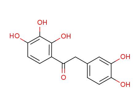 Molecular Structure of 57165-58-9 (2-(3,4-dihydroxyphenyl)-1-(2,3,4-trihydroxyphenyl)ethanone)
