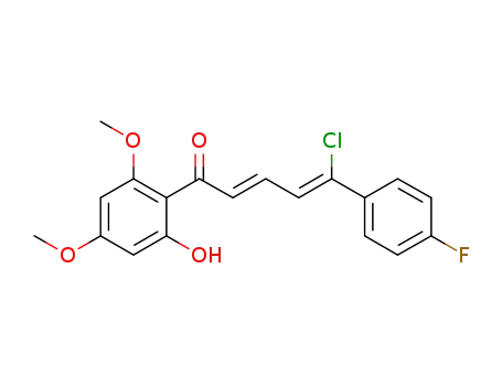 (2E,4Z)-5-chloro-5-(4-fluorophenyl)-1-(2-hydroxy-4,6-dimethoxyphenyl)penta-2,4-dien-1-one