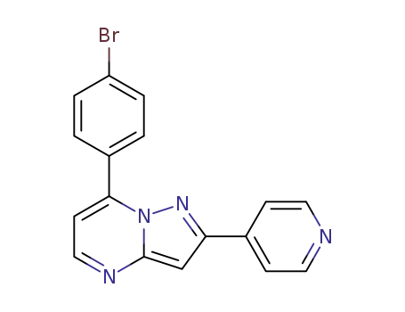 Molecular Structure of 1186334-57-5 (7-(4-bromophenyl)-2-(pyridin-4-yl)pyrazolo[1,5-a]pyrimidine)