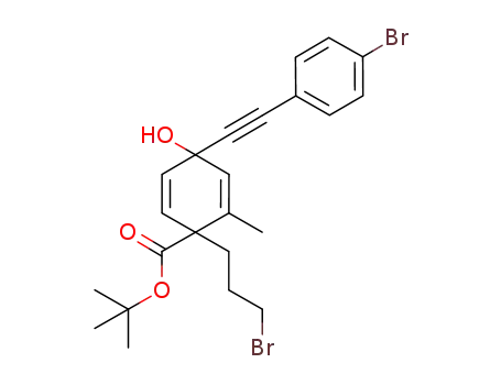tert-butyl 4-[(4-bromophenyl)ethynyl]-1-(3-bromopropyl)-4-hydroxy-2-methylcyclohexa-2,5-dienecarboxylate