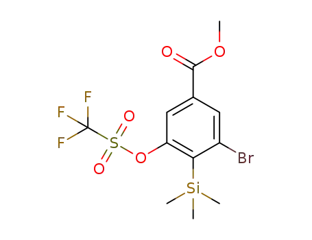 Methyl 3-bromo-5-(((trifluoromethyl)sulfonyl)-oxy)-4-(trimethylsilyl)benzoate