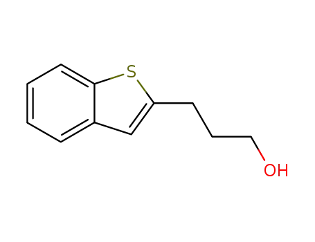 Molecular Structure of 31909-05-4 (3-BENZO[B]THIOPHEN-2-YL-PROPAN-1-OL)