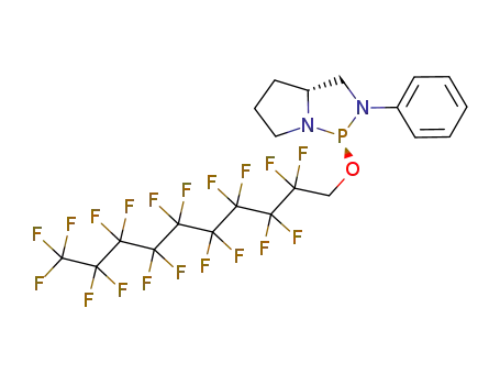 Molecular Structure of 1174457-96-5 ((2S,5R)-2-(2,2,3,3,4,4,5,5,6,6,7,7,8,8,9,9,10,10,10-nonadecafluorodecyloxy)-3-phenyl-1,3-diaza-2-phosphabicyclo[3.3.0]octane)