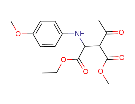 3-acetyl-2-(4-methoxyphenylamino)-butanedioic acid ethyl methyl ester