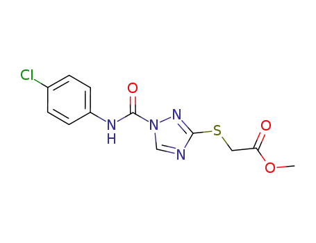 [1-(4-chlorophenylcarbamoyl)-1H-1,2,4-triazol-3-ylsulfanyl]acetic acid methyl ester