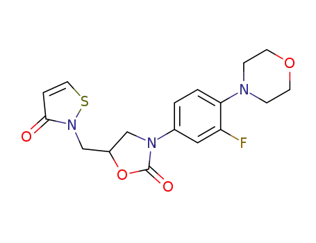 3-(3-fluoro-4-morpholinophenyl)-5-((3-oxoisothiazol-2(3H)-yl)methyl)oxazolidin-2-one