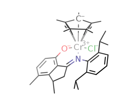 [(η5-pentamethylcyclopentadienyl)Cr(C6H3-2,6-(i-Pr)2-NCC2H3(CH3)C6H2(CH3)O)Cl]