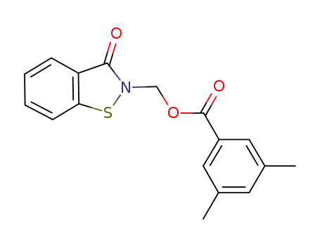 Molecular Structure of 1172615-78-9 ((3-oxobenzo[d]isothiazol-2-(3H)-yl)methyl 3,4-dimethylbenzenecarboxylate)