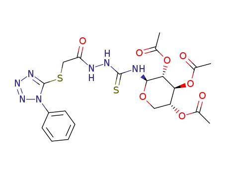 N'-[N-(2,3,4-tri-O-acetyl-β-D-xylopyranosyl)thiocarbamoyl]-2-(1-phenyl-1H-tetrazol-5-ylsulfanyl)acetohydrazide