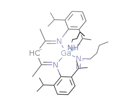 (2,6-iPr<sub>2</sub>C<sub>6</sub>H<sub>3</sub>)NC(Me)CHC(Me)N(2,6-iPr<sub>2</sub>C<sub>6</sub>H<sub>3</sub>)Ga(NHnBu)2