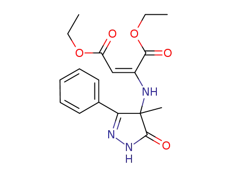 diethyl 2-(4,5-dihydro-4-methyl-5-oxo-3-phenyl-1H-pyrazol-4-ylamino)maleate