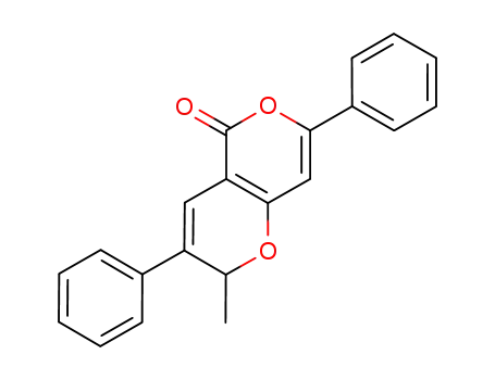 Molecular Structure of 1206159-77-4 ((2RS)-2-methyl-3,7-diphenyl-2H,5H-pyrano[4,3-b]pyran-5-one)