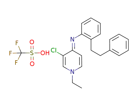 (E)-N-[3-chloro-1-ethylpyridin-4(1H)-ylidene]-2-phenethylaniline trifluoromethanesulfonate