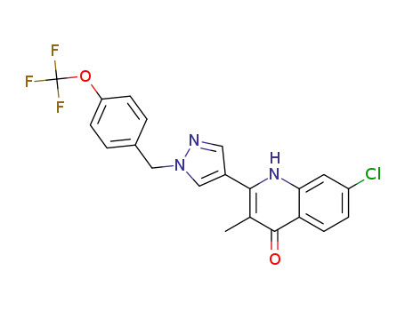 7-chloro-3-methyl‐2-(1-(4-(trifluoromethoxy)benzyl)‐1H‐pyrazol‐4‐yl)quinolin‐4(1H)‐one