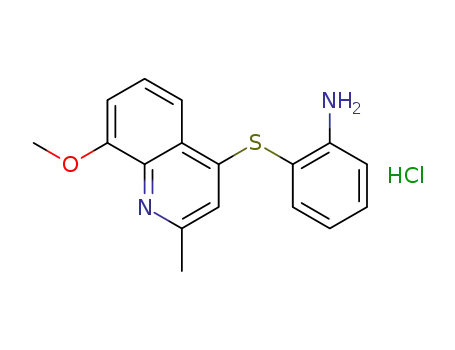 Molecular Structure of 1126485-27-5 (4-[(2-aminophenyl)thio]-2-methyl-8-methoxyquinoline hydrochloride)