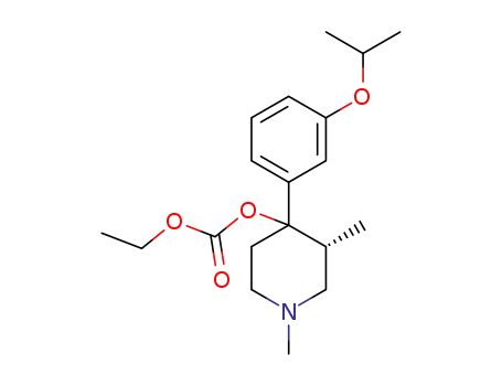 Molecular Structure of 149541-62-8 (ethyl 4-(3-isopropoxyphenyl)-1,3-diMethylpiperidin-4-yl carbonate)