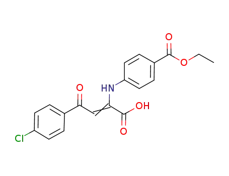 Benzoic acid,
4-[[1-carboxy-3-(4-chlorophenyl)-3-oxo-1-propenyl]amino]-, 1-ethyl ester