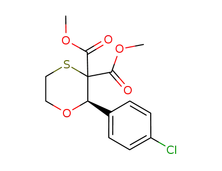 Molecular Structure of 1186296-19-4 (dimethyl (2R)-2-(4-chlorophenyl)-1,4-oxathiane-3,3-dicarboxylate)