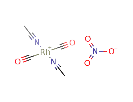 Molecular Structure of 138176-43-9 (Rhodium(1+), bis(acetonitrile)dicarbonyl-, nitrate)