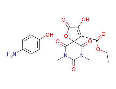 Molecular Structure of 1245705-43-4 ((4-hydroxyphenyl)ammonium 4-(ethoxycarbonyl)-7,9-dimethyl-2,6,8,10-tetraoxo-1-oxa-7,9-diazaspiro[4.5]dec-3-en-3-olate)