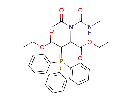 Molecular Structure of 1228602-35-4 (diethyl 2-(acetyl(methylamino)carbonyl)amino-3-(1,1,1-triphenyl-λ5-phosphanylidene)succinate)