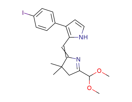 1-(1,1-dimethoxymethyl)-3,3-dimethyl-7-(4-iodophenyl)-2,3-dihydrodipyrrin