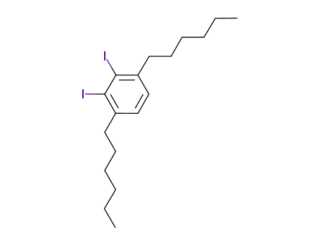 1,4-dihexyl-2,3-diiodobenzene