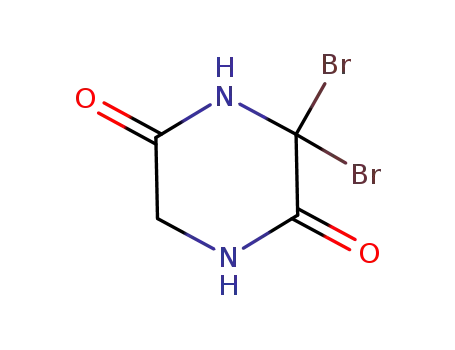 Molecular Structure of 1204388-40-8 (1,4-diaza-3,3-dibromo-cyclohexane-2,5-dione)