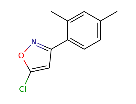 Molecular Structure of 51726-13-7 (5-CHLORO-3-(2,4-DIMETHYLPHENYL)ISOXAZOLE)
