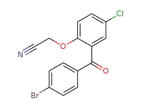 Molecular Structure of 1225592-39-1 ([2-(4-bromobenzoyl)-4-chlorophenoxy]acetonitrile)