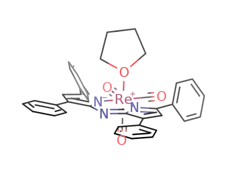 Molecular Structure of 1192803-69-2 (fac-[Re(CO)3(THF)((Ph<sub>2</sub>C<sub>4</sub>HN)2N)])