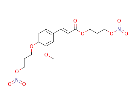 (E)-3-(nitroxy)propyl 3-(3-methoxy-4-(3-(nitroxy)propoxy)phenyl)acrylate