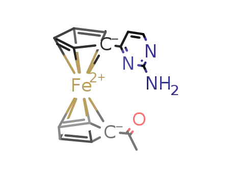 Molecular Structure of 1309386-08-0 ([1-acetyl-1'-(2-aminopyrimidin-4-yl)]ferrocene)