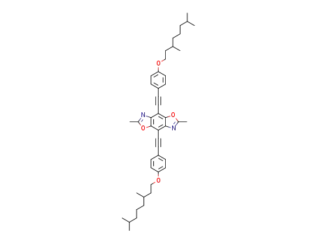 4,8-bis(4-(3,7-dimethyloctyloxy)phenylethynyl)-2,6-dimethylbenzo[1,2-d-4,5-d']bisoxazole