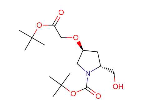 (2R,4S)-4-tert-butoxycarbonylmethoxy-2-hydroxymethyl-4-hydroxy-pyrrolidine-1-carboxylic acid tert-butyl ester