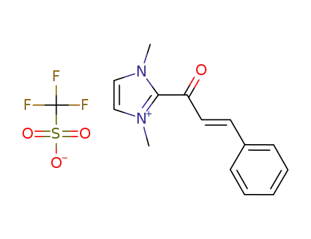 2-cinnamoyl-1,3-dimethyl-1H-imidazol-3-ium trifluoromethanesulfonate