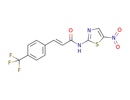 (E)-N-(5-nitrothiazol-2-yl)-3-(4-(trifluoromethyl)phenyl)acrylamide