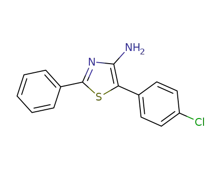 Molecular Structure of 1351802-90-8 (5-(4-chlorophenyl)-2-phenyl-1,3-thiazol-4-amine)